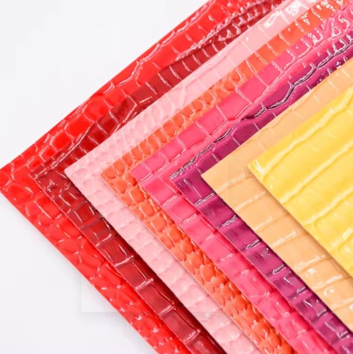 Crocodile Design Patent PVC Synthetic Vinyl Lartificial Leather